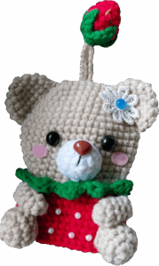 crochet bear - 10cm
