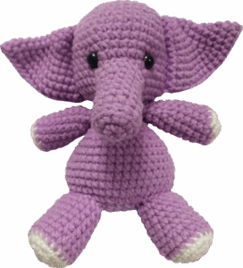 crochet elephant 01 - 13cm