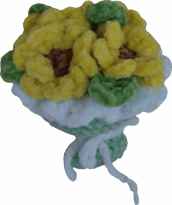 crochet flower bunch 01 - 7cm