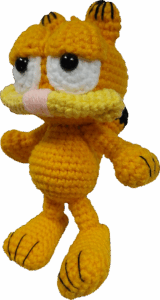 crochet garfield 03 - 13cm