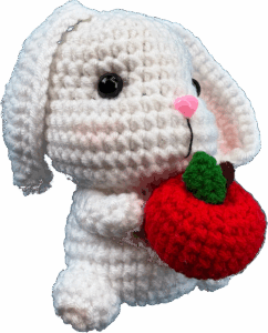 crochet rabbit apple 01