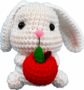 crochet rabbit apple 03