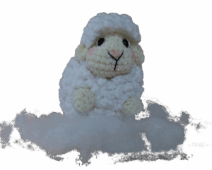 crochet sheep 01 - 8cm